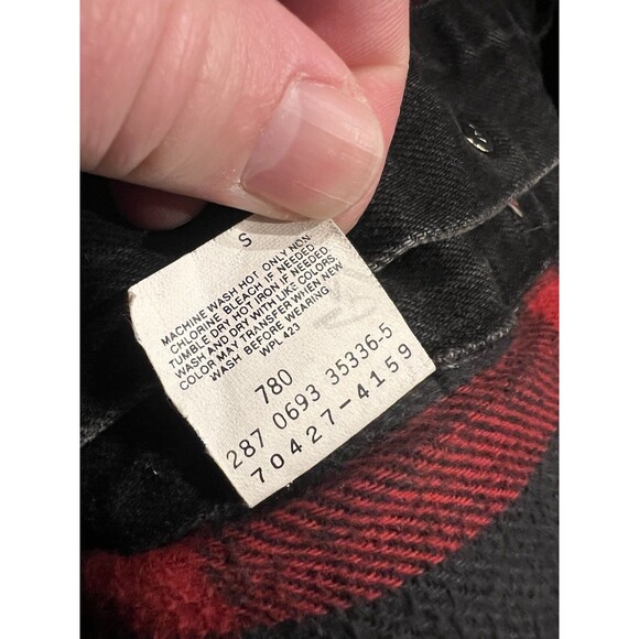 Levis Vintage Jacket Large Black Type 3 Denim 70427 Flannel Lined 1990s Rare - Picture 6 of 8